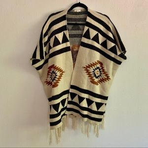 Debut | Western Style Poncho Sweater S/M